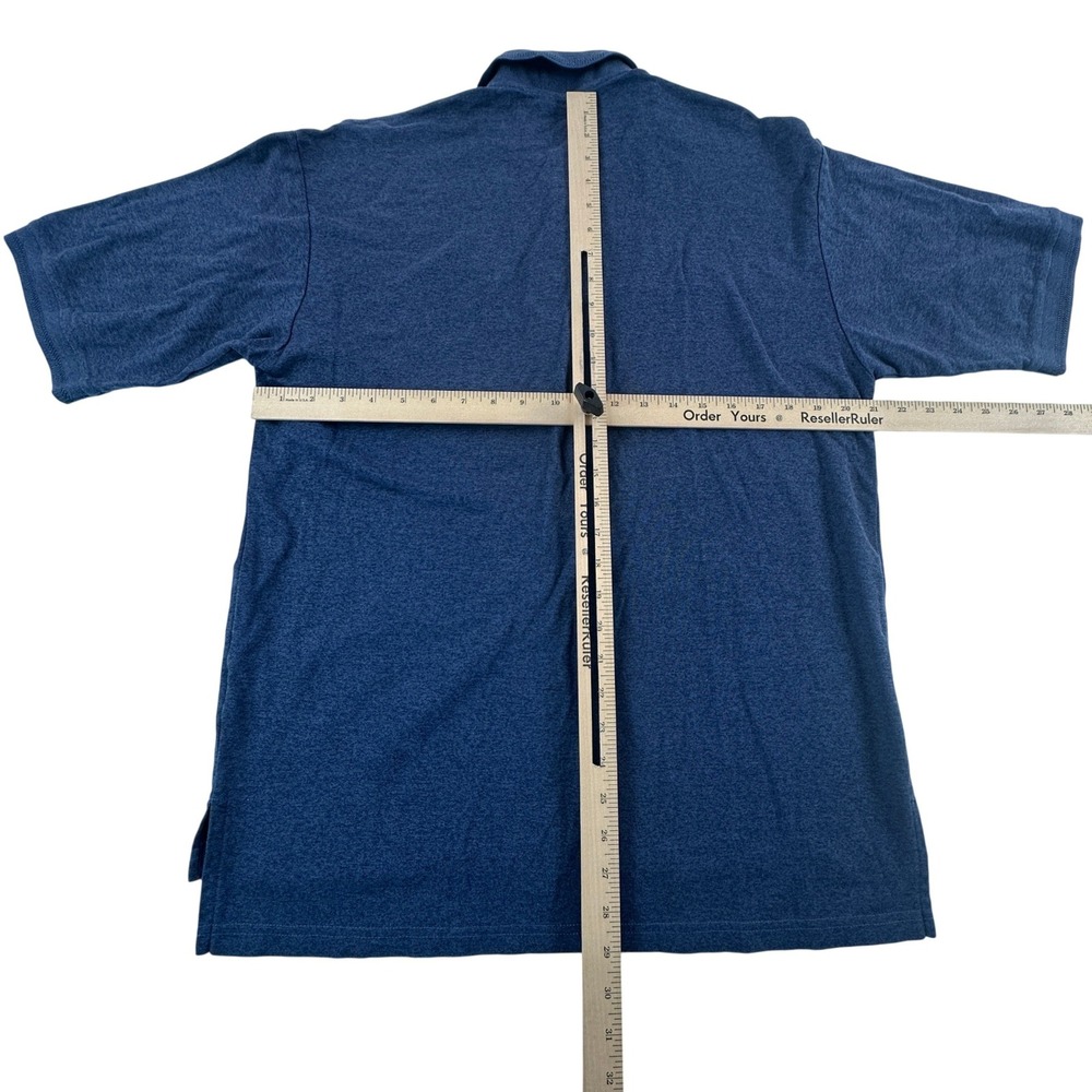 Descente Mens Medium Polo Shirt Blue Eagle Springs Short Sleeve Cotton Logo M - Picture 13 of 16